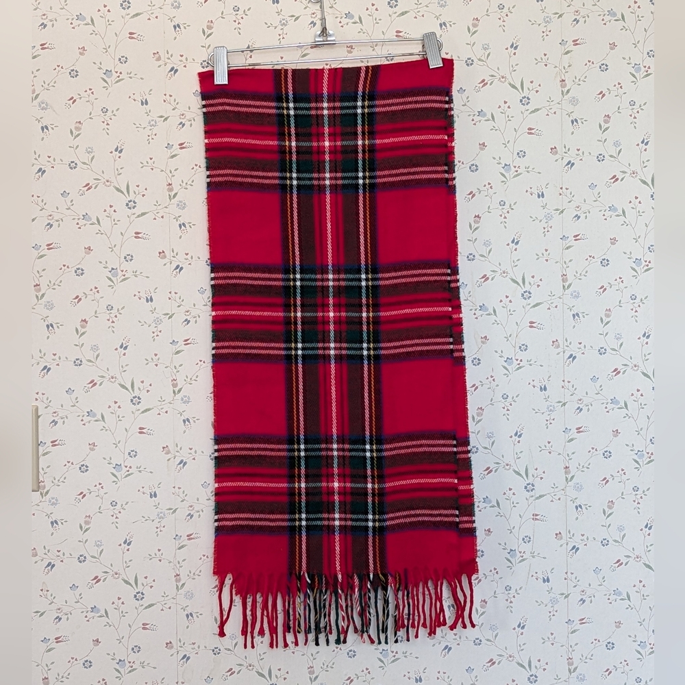 ♥️ Tartan Scarf Faux Cashmere Plaid Cashmillion Acrylic Rectangle Preppy
